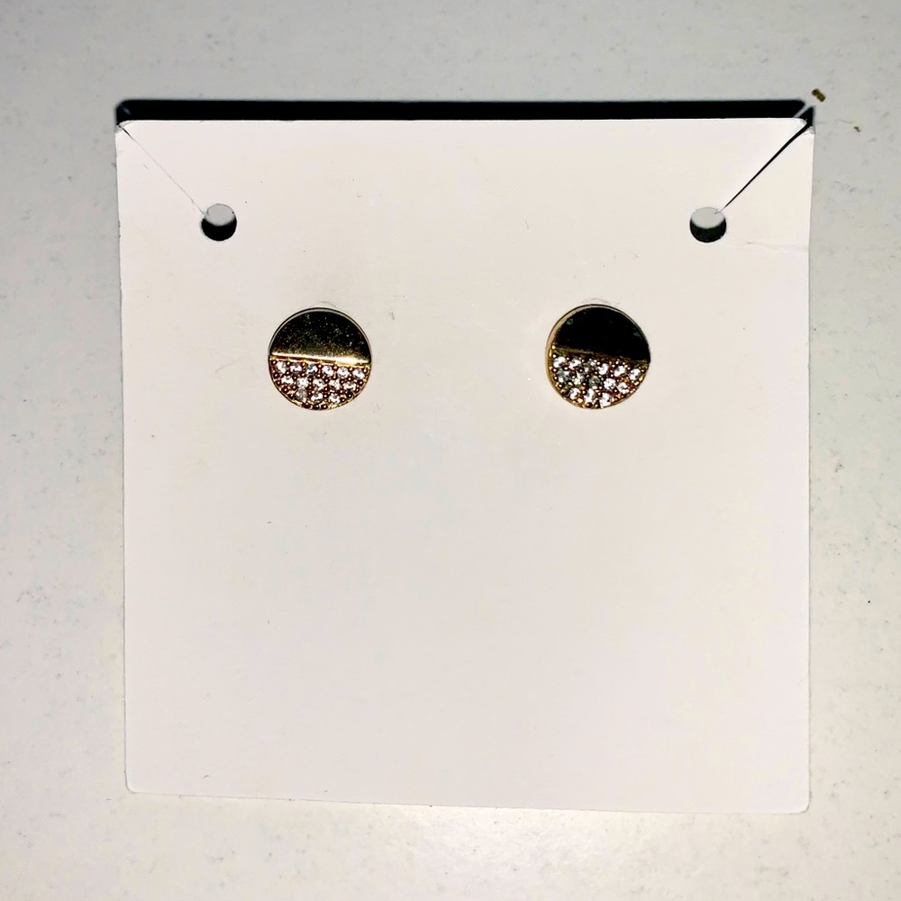 Gold accent stud earrings